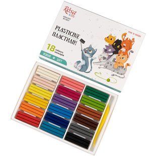 Пластилин 18цв. Rosa Kids 288г Cats 302103