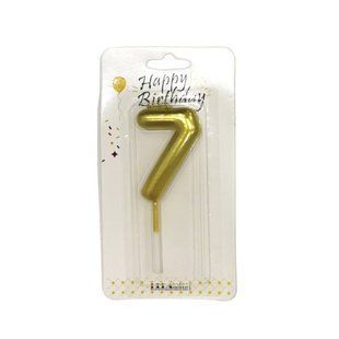 Свічки для торта Цифра-7 6см HD0088/YY13g-7 золото