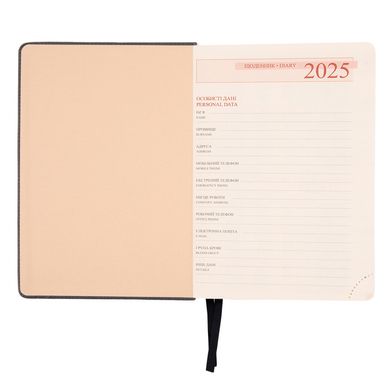 Ежедневник 2025 А5 Leo Planner Aldento 25253*, Коричневый темный