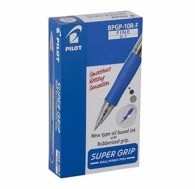 Ручка шариковая автоматическая Pilot Super Grip BPGP-10R-F 0,7мм - Синий