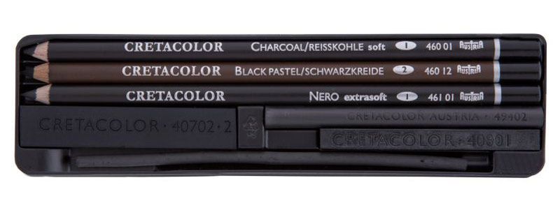 Набор угля Charcoal Pocket Cretacolor 8шт. метал. коробка 46008