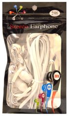 Наушники проводные Stereo Earphone вакуумные в п/э упак 246