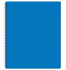 Зошит спіраль А4 80арк пласт обкл BUROMAX Classic Синій 2446-002