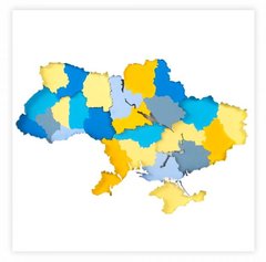 Набір для творчості, картина 3D Rosa Talent 30*30см ДВП грунтоване, 5 шарів, Мапа України N0003518