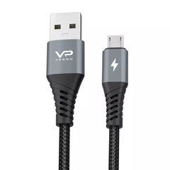 Кабель USB-А - Micro-USB 2.4A 0,25m Nylon Veron NM09