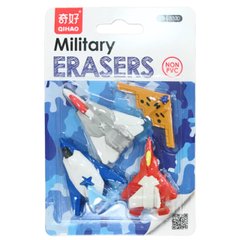 Гумка-ластик 3D Eraser набір 4шт Military Літаки мікс №8330