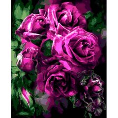 Картина по номер. на холсті 40*50см Sultani ST8027-3/X859 Фіолетові троянди