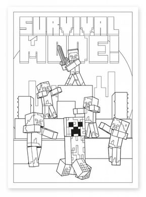 Книжка-розмальовка А4 Yes 6арк Minecraft 742915