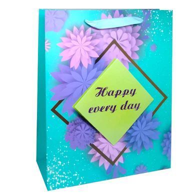 Пакет подарунковий паперовий Flowers 26*32*10см №2218M