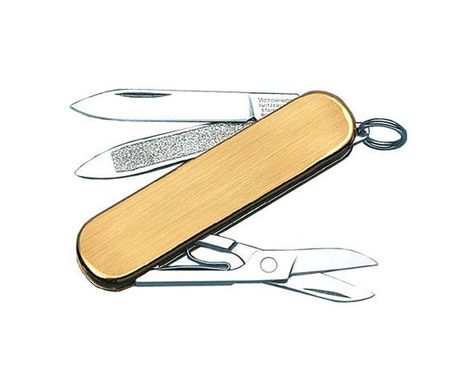 Victorinox GOLDEN MATTE 58мм 5предм мат. золото + ножн. Vx06201.80