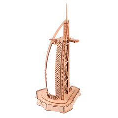 Деревянная сборная 3D модель WoodCraft Бурдж аль-Араб (20,5*21,3*40,2см) XF-G017