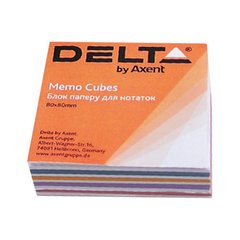 Папір для нотаток-куб 80*80мм 300арк кольоровий Delta Mix D8012