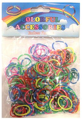 Резинки для плетения Rainbow Loom Bands 200шт.зебра Ассорти микс 1300 +крючок