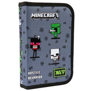 Пенал 1М Yes HP-04 Minecraft Reality з 2 отворотами б/н 533744