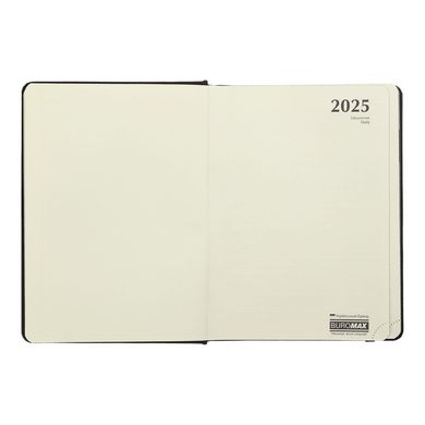 Ежедневник 2025 Buromax A5 Velour BM.2134, Черный