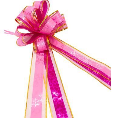 Бантик-лента эксклюзивная Pull Flower 5*180см 1шт Органза 10348