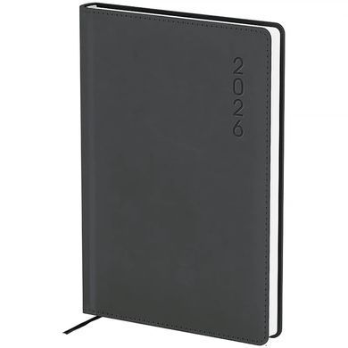 Щоденник 2026 А5 Axent Classic Lux 8844-26-*-A, серый