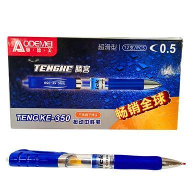 Ручка гелевая Aodemei 0,5мм автоматическая Teng КЕ-350, Синий