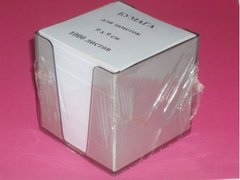 Папір для нотаток-куб БІЛИЙ 1000арк в пласт футлярі КИП