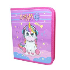 Папка для зошитів B5 Kidis картонна на блискавці 14009 Unicorn Dreams