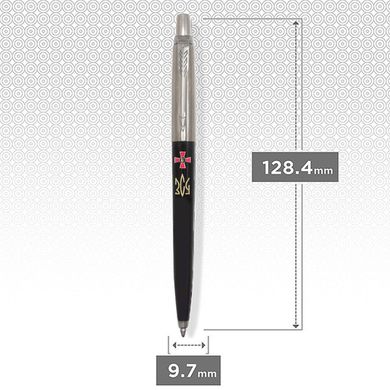 Кулькова ручка PARKER 15632_W1015u JOTTER Originals Black Емблема ЗСУ + Тризуб ЗСУ
