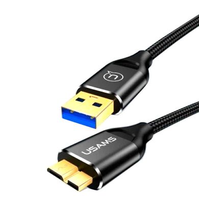 Кабель Usams USB3.0 Hard Drive Data US-SJ273 U19 series Woven Cable 2m Black SJ273USB01