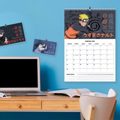 Календар-планер настінний Kite на 2023-2024 р. Naruto NR23-440