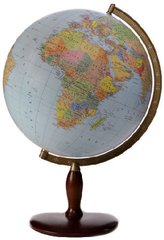 Глобус настольный диаметр 32см GLOWALA с подсветкой на деревянной ножке политико-физический 0324