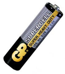 Батарейка АА (пальчикова) GP 1шт 15S-S2/15PL-S2 сольова R6, AA