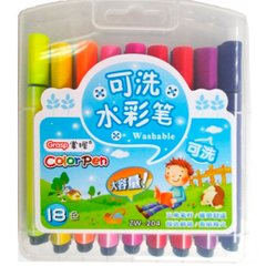Фломастеры 18цв. Color Pen трехгранные 204-18