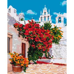 Картина по номер. на холсті 40*50см Идейка КН3577 Квітуча Греція