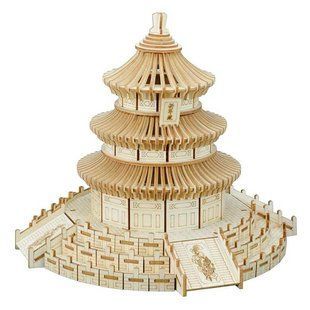 Модель 3D дерев'янна сборна WoodCraft XF-G004 Храм Неба 25,3*25,3*21,5см