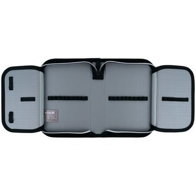 Пенал 1 отделение с 2 отворотами Kite мод 622 Black`Silver K26-622-5