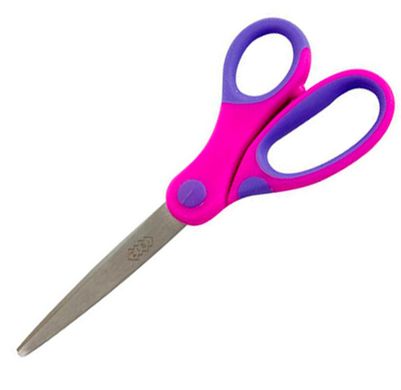 Ножиці ZIBI дитячі 15,2см з гумовими вставками рожеві ZB.5015-10