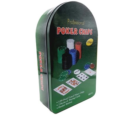 Набір POKER GAME SET 120ps в метал кор №120-А/1040-2