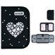 Пенал 1 отделение с 2 отворотами Kite мод 622 Black`Silver K26-622-5