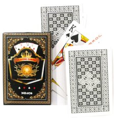 Карты игральные 1 колода 54 карты картонные, в картонной упаковке DONGSIAN black Y013/070
