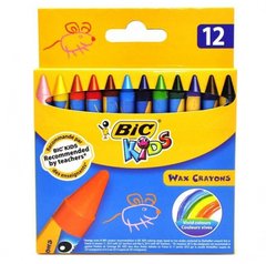Мел восковой 12цв. BIC Wax Crayons