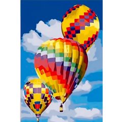 Картина раскраска по номерам на холсте - 40*50см Sultani ST8027-7/X1314 Воздушные шары