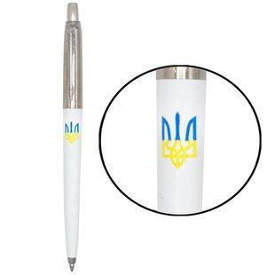 Кулькова ручка Parker 15032_T0017u Jotter Originals White Тризуб син-жовт.