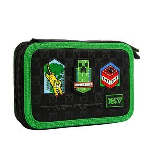 Пенал 2 отделения без наполнения Yes HP-01 Minecraft Adventure 533718