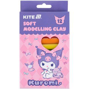 Пластилін восковий Kite набір 12кол по 16гр Kuromi HK24-086