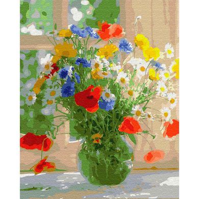 Картина раскраска по номерам на холсте - 40*50см Никитошка GX35351 Букет полевых цветов