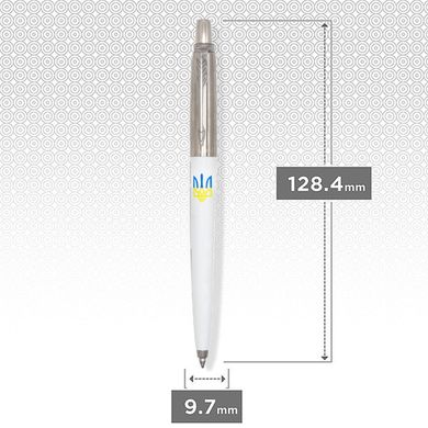 Кулькова ручка PARKER 15032_T0017u JOTTER Originals White Тризуб син-жовт.