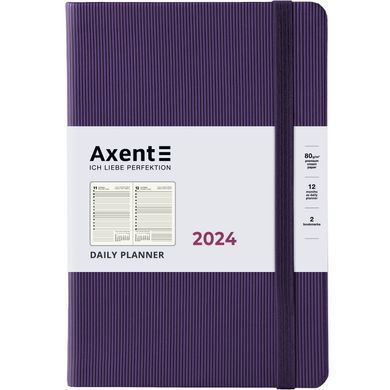 Ежедневник 2024 А5 Axent Partner Lines 8815-24-A, пурпурный