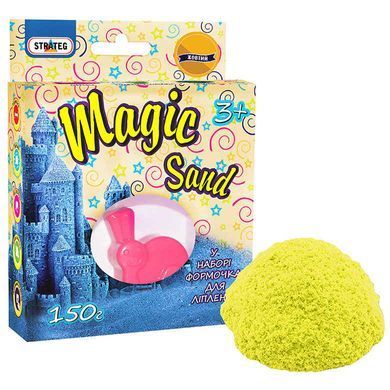 Ігровий пісок (кінетичний) Strateg 3930* Magic Sand 150гр. + формочки, Блакитний