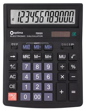 Калькулятор OPTIMA 12 разрядов 200*154*36мм O75525