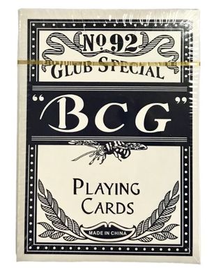 Карты игральные 1 колода 54 карты картонные, в картонной упаковке POKER size BCG №92 Club Special 255