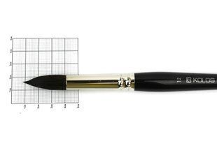 Пензель білка кругла Kolos Classic 3049R, №12, коротка ручка