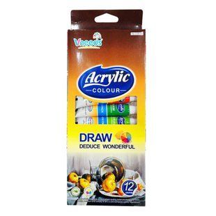 Акрил фарби Vneeds Draw набір 12кол по 12мл V.05.03/A0503